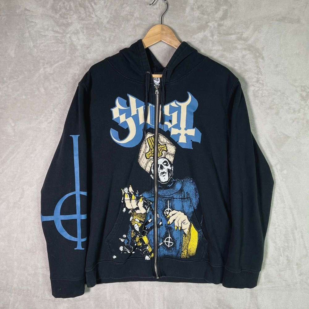 Ghost Band Handful of Demons Hoodie Hoodie Zip Medium Mens Concert Tour Metal - Picture 1 of 7